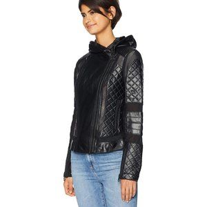 Blanc Noir Voyage Hooded Moto, Size L